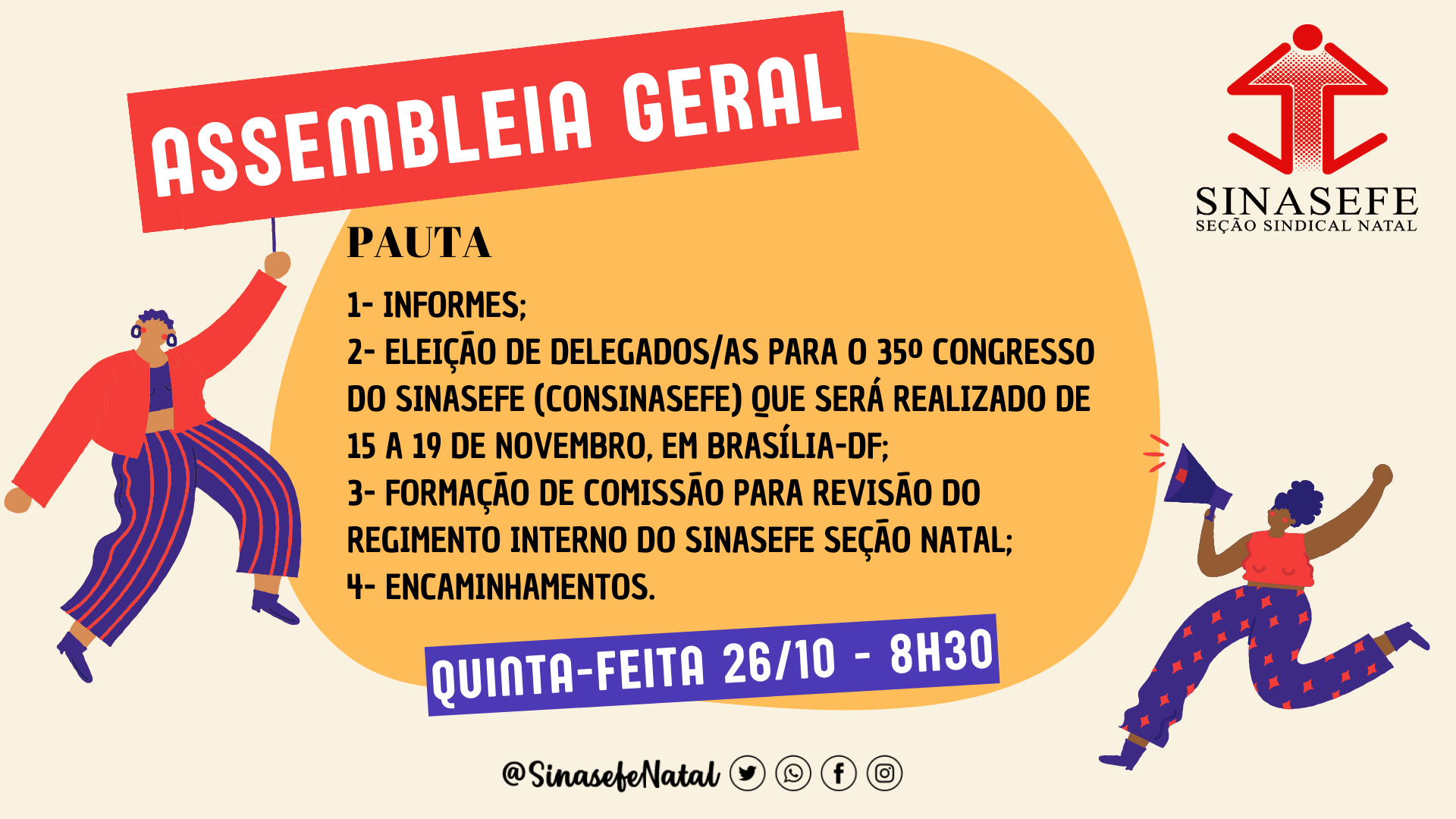 Sinasefe Seção MT elege delegados(as) que participarão do 35º CONSINASEFE