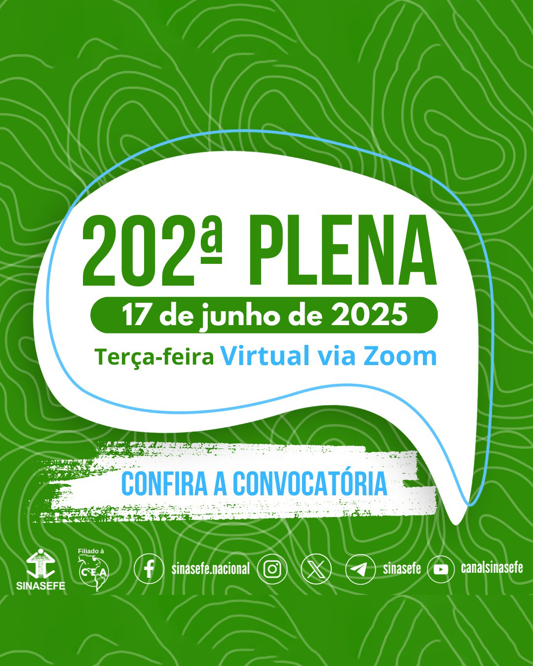 202ª PLENA será virtual, em 17 de junho