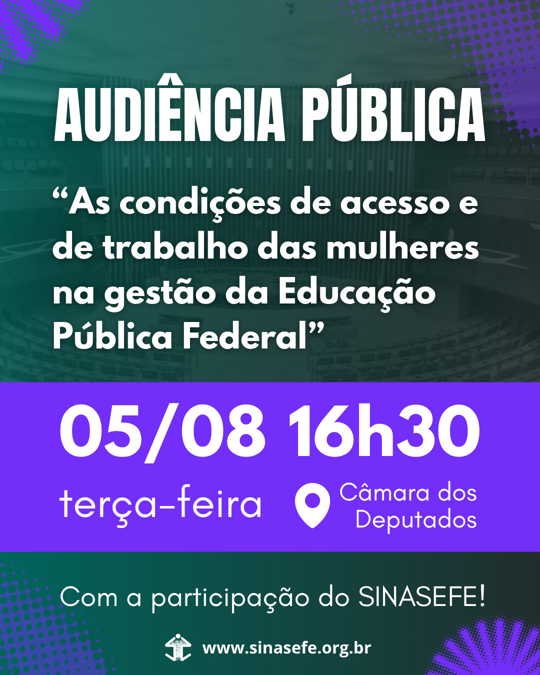 As condições de acesso e de trabalho das mulheres na gestão da Educação Pública Federal: 5/8, às 16h30