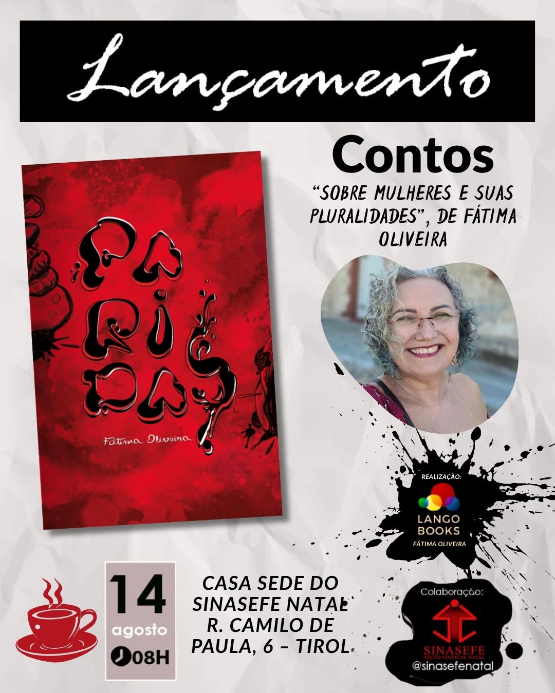 Fátima Oliveira lança o livro Paridas no SINASEFE Natal