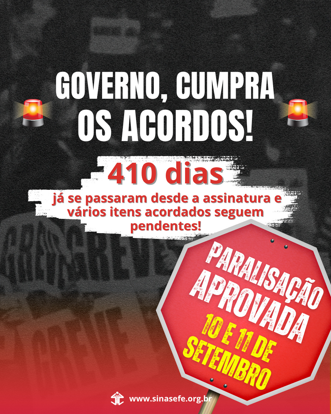 410 dias: sindicato prepara paralisação denunciando demora no cumprimento de acordos de greve