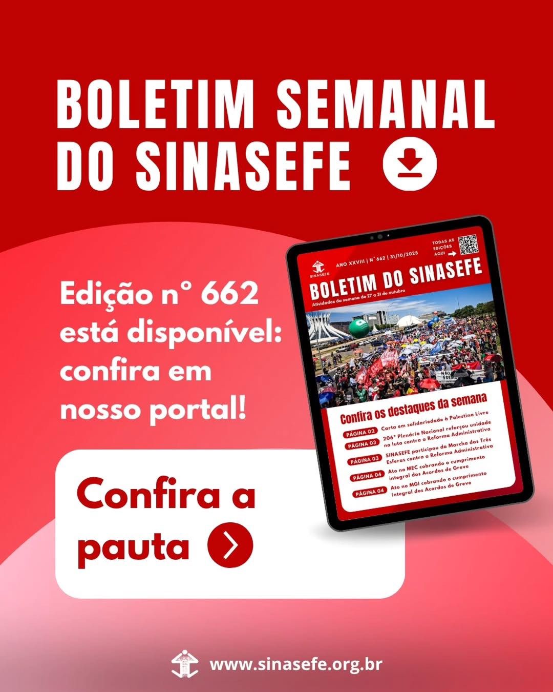 Boletim Semanal 662 está disponível, confira a publicação